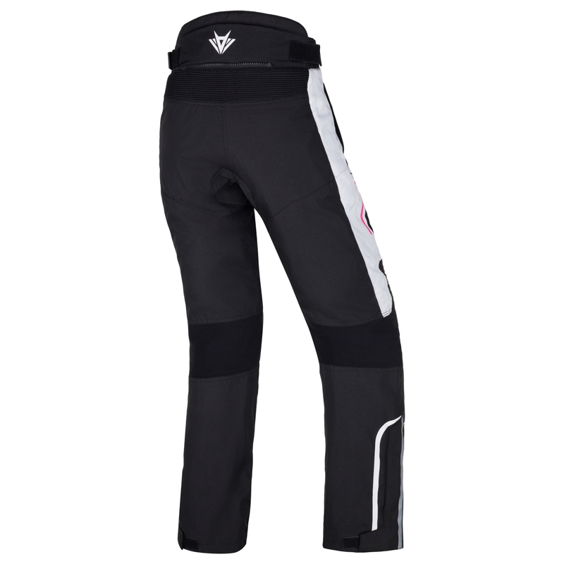 Sieviešu RSA Wasp melnas, rozā un baltas motocikla bikses