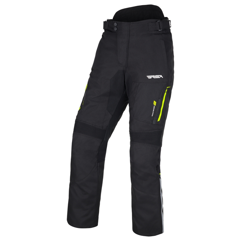 RSA Wasp motocikla bikses melns-balts-fluo dzeltens
