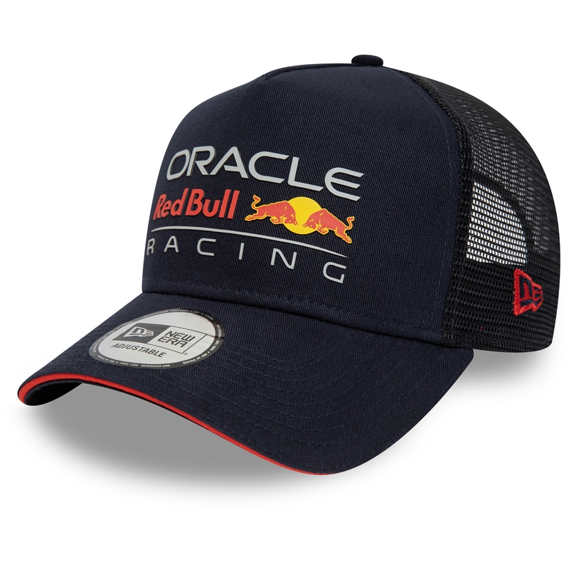 Red Bull Racing F1 ESS cepure ar lielu logotipu tumši zilā krāsā
