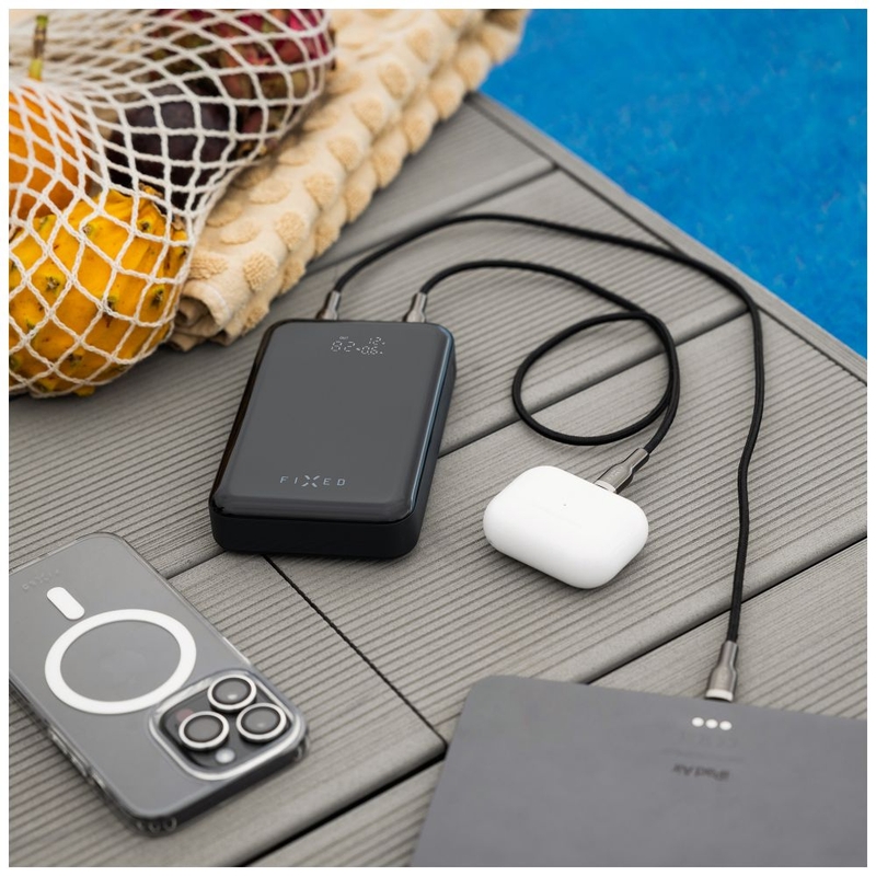 Powerbank Fixed Zen 20 Pro ar LCD displeju melns