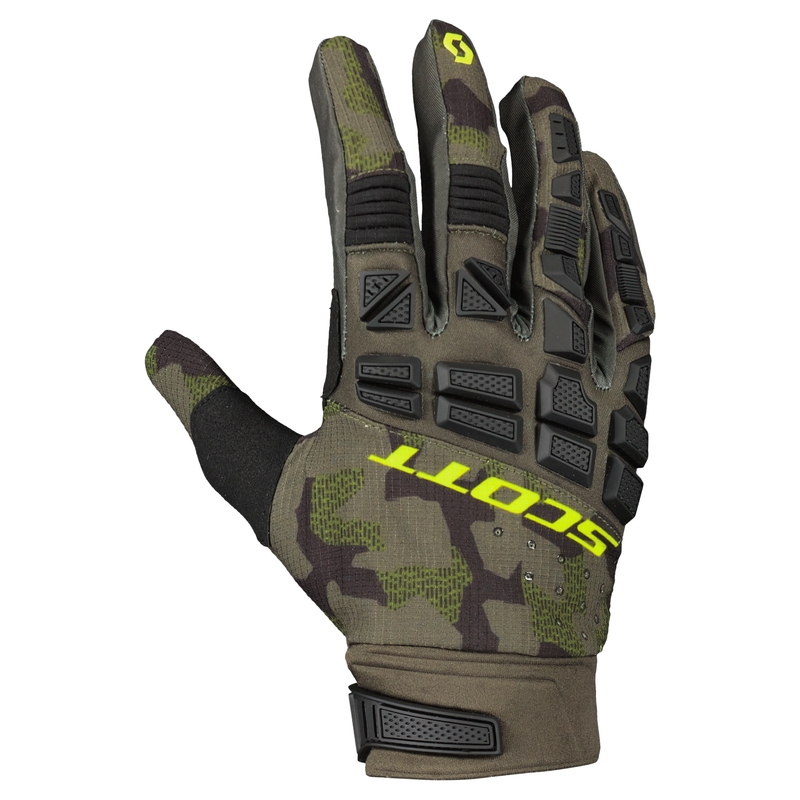 Motocikla cimdi SCOTT X-PLORE PRO armija-zaļgani-dzelteni