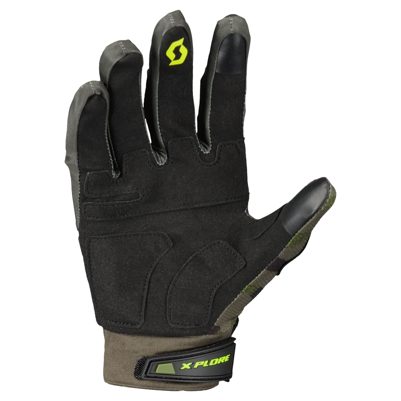 Motocikla cimdi SCOTT X-PLORE PRO armija-zaļgani-dzelteni