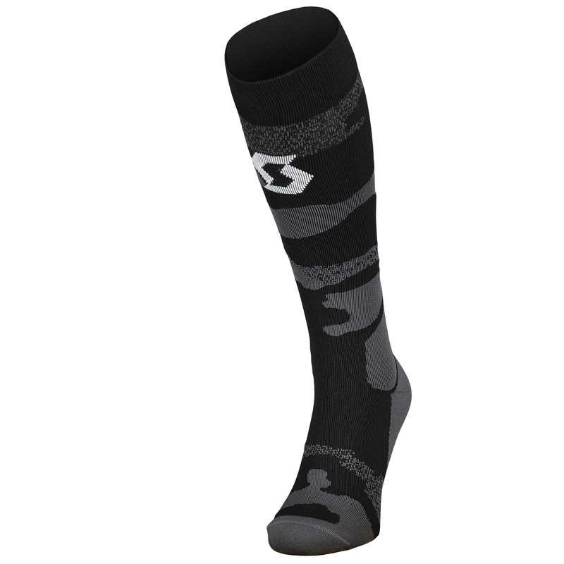 Zeķes SCOTT MID LONG CAMO pelēkas un baltas