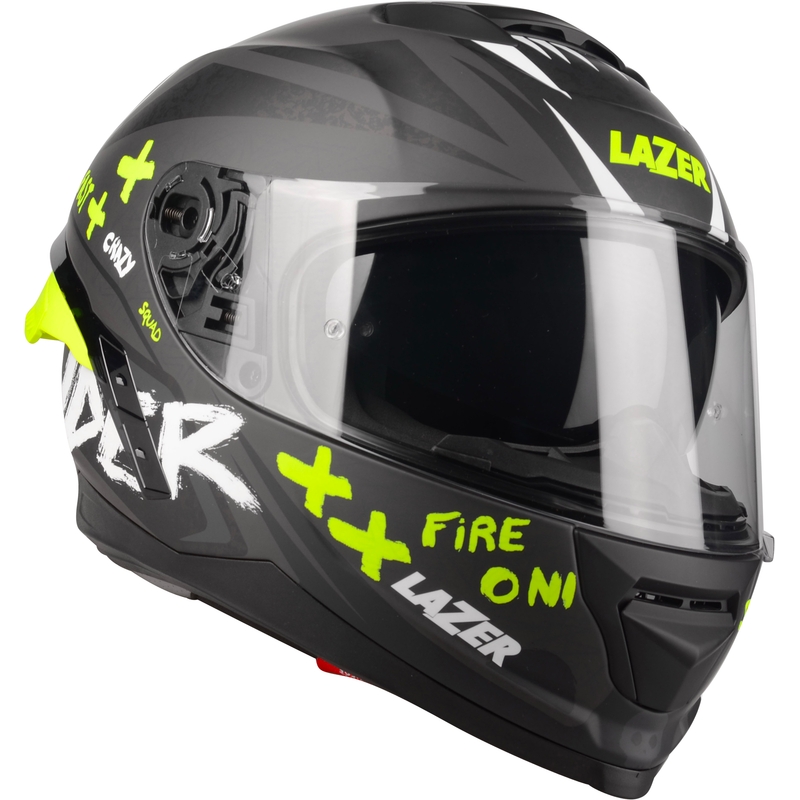 Integrēta ķivere motociklam Lazer Rafale SR Ride Oni melns-fluo dzeltens