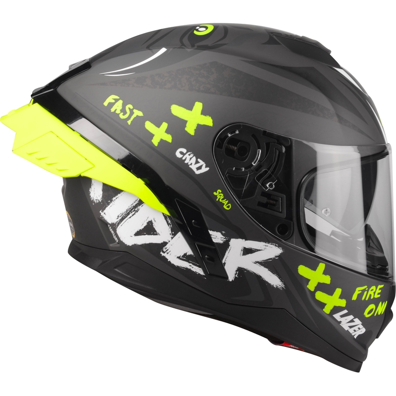 Integrēta ķivere motociklam Lazer Rafale SR Ride Oni melns-fluo dzeltens