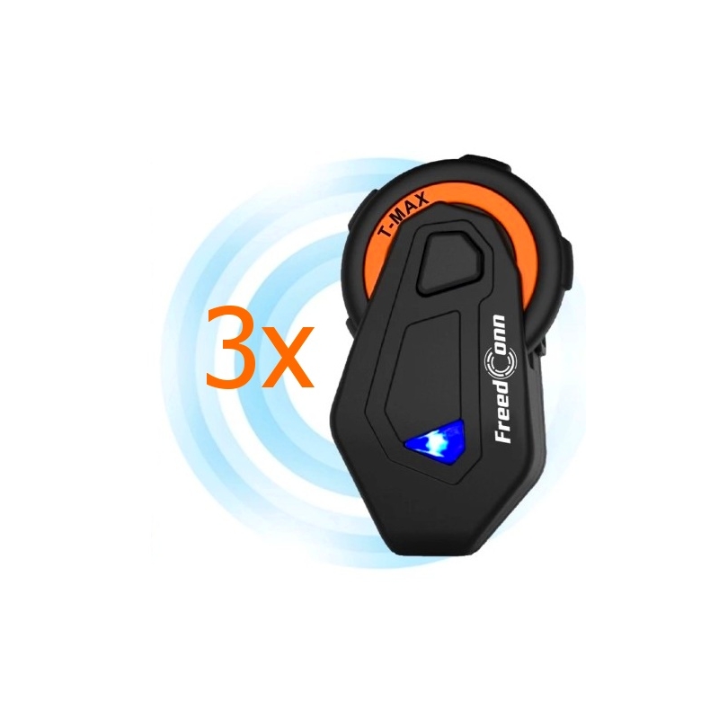 3 Bluetooth interkomu T-MAX komplekti