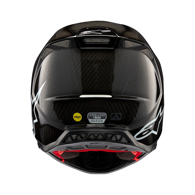 Alpinestars Supertech S-M10 Solid Gloss Carbon motokrosa ķivere