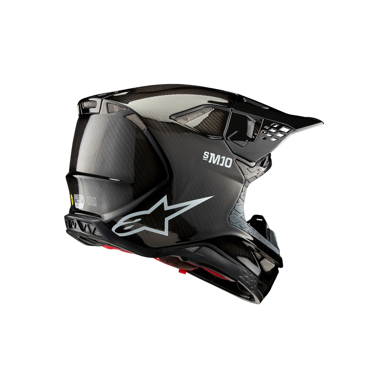 Alpinestars Supertech S-M10 Solid Gloss Carbon motokrosa ķivere