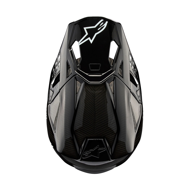Alpinestars Supertech S-M10 Solid Gloss Carbon motokrosa ķivere
