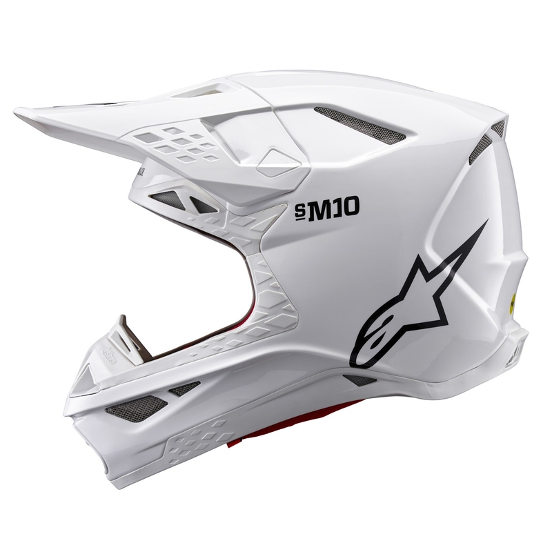 Alpinestars Supertech S-M10 Solid White motokrosa ķivere