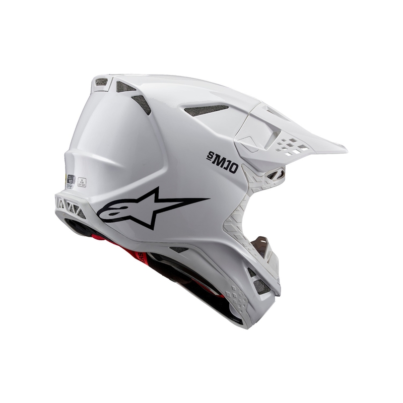 Alpinestars Supertech S-M10 Solid White motokrosa ķivere
