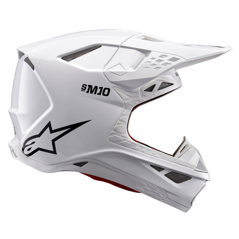Alpinestars Supertech S-M10 Solid White motokrosa ķivere