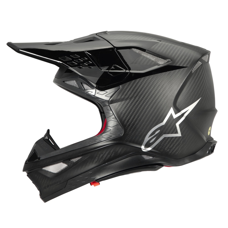 Alpinestars Supertech S-M10 Fame motokrosa ķivere spīdīga/matēta karbonizēta