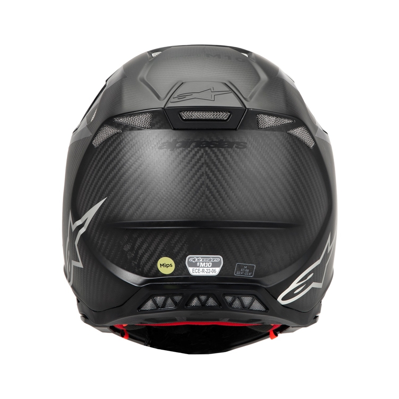 Alpinestars Supertech S-M10 Fame motokrosa ķivere spīdīga/matēta karbonizēta