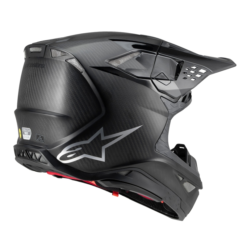 Alpinestars Supertech S-M10 Fame motokrosa ķivere spīdīga/matēta karbonizēta