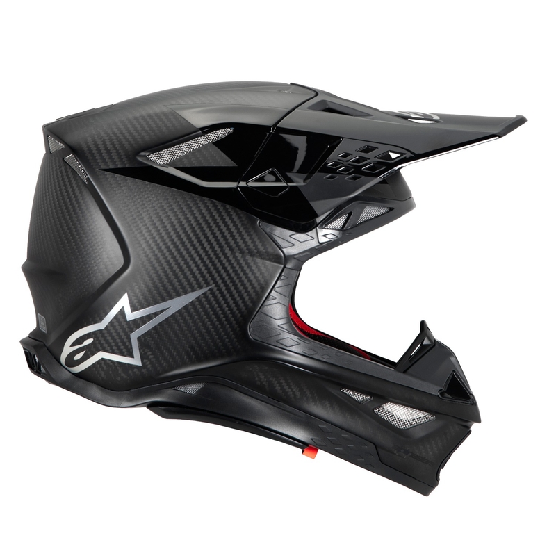 Alpinestars Supertech S-M10 Fame motokrosa ķivere spīdīga/matēta karbonizēta