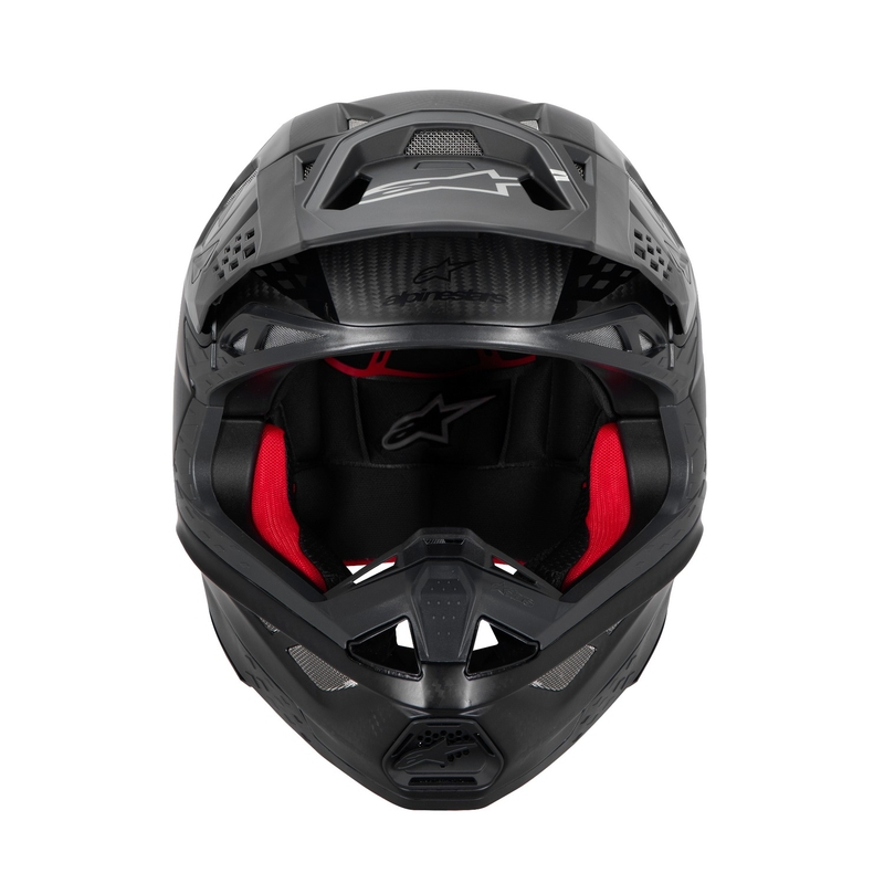 Alpinestars Supertech S-M10 Fame motokrosa ķivere spīdīga/matēta karbonizēta