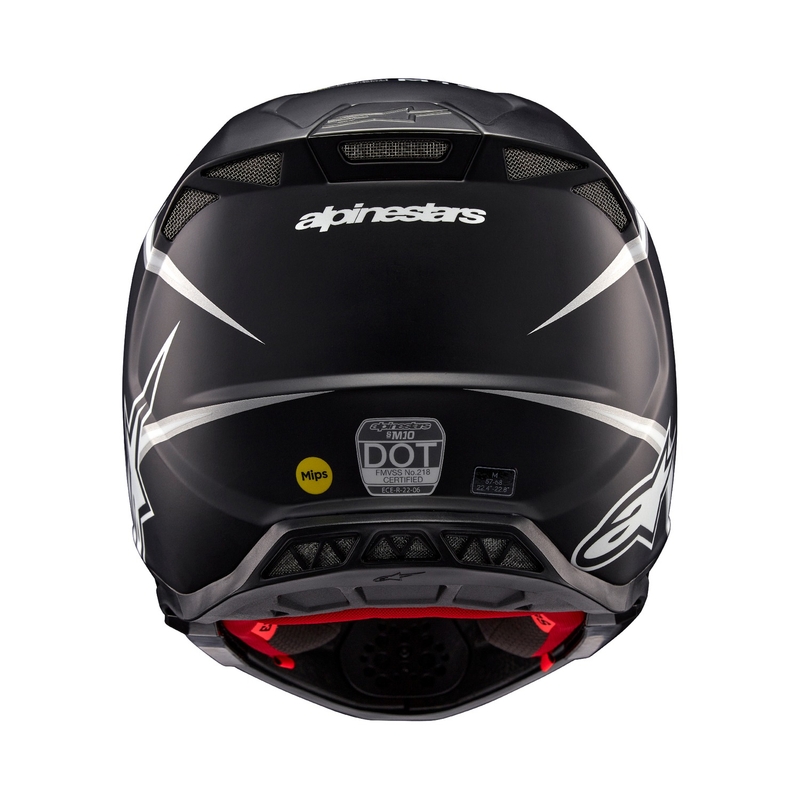 Alpinestars Supertech S-M10 Ampress motokrosa ķivere matēti melnā un baltā krāsā