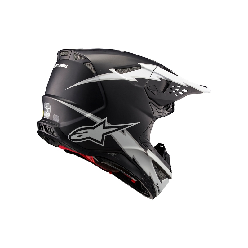 Alpinestars Supertech S-M10 Ampress motokrosa ķivere matēti melnā un baltā krāsā