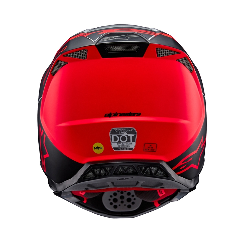 Alpinestars Supertech S-M10 Flood motokrosa ķivere matēta sudraba-melnā-oranža fluo krāsā
