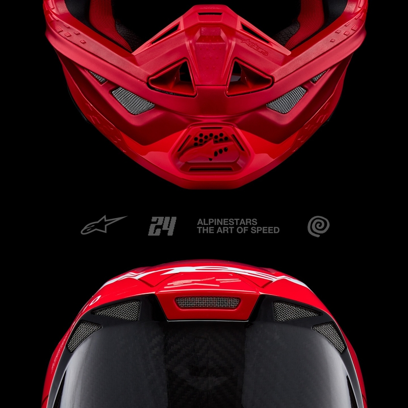 Alpinestars Supertech S-M10 Flood motokrosa ķivere matēta fluo sarkana