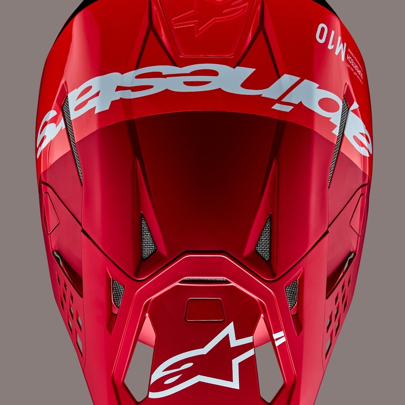 Alpinestars Supertech S-M10 Flood motokrosa ķivere matēta fluo sarkana