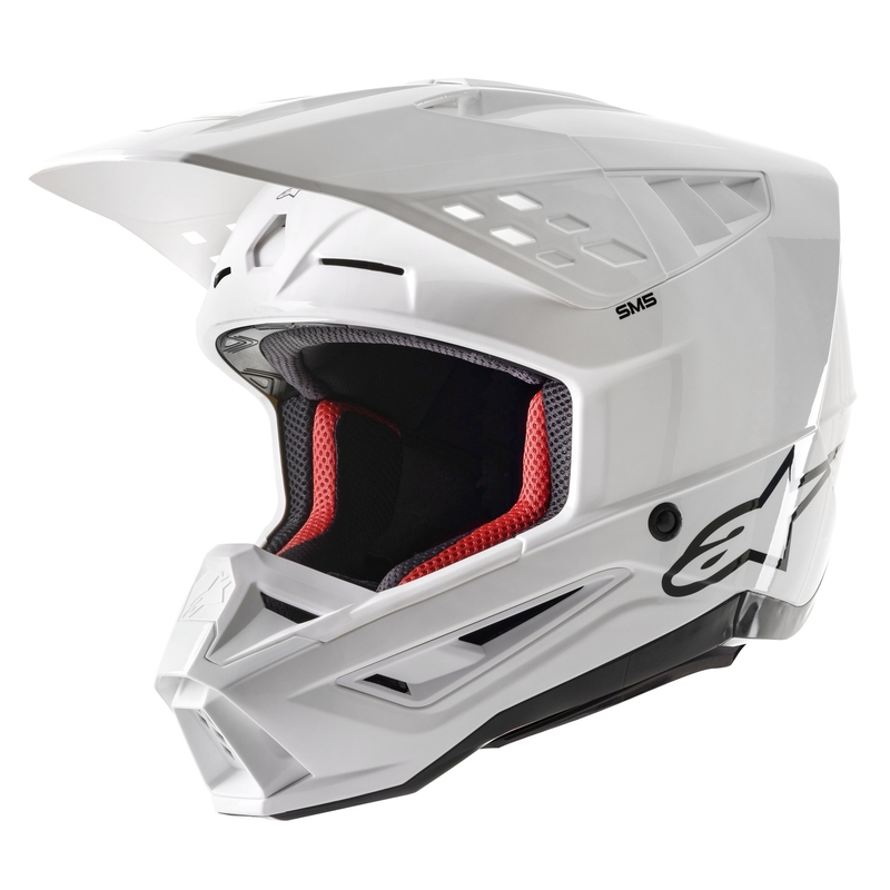 Alpinestars S-M5 cietā motokrosa ķivere Balta