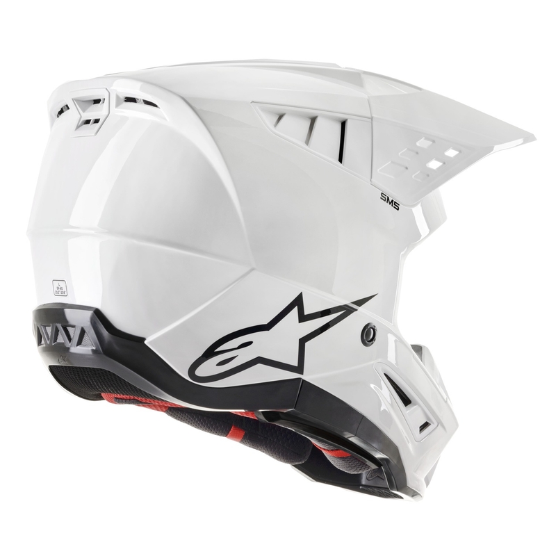 Alpinestars S-M5 cietā motokrosa ķivere Balta