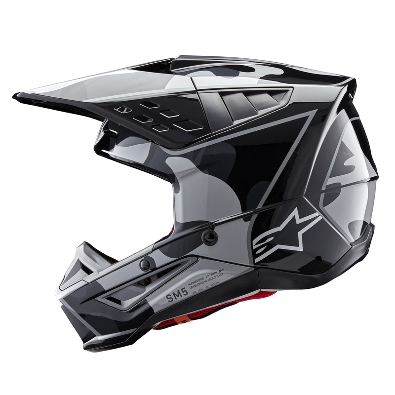 Alpinestars S-M5 Rover 2 motokrosa ķivere melnā un sudraba krāsā
