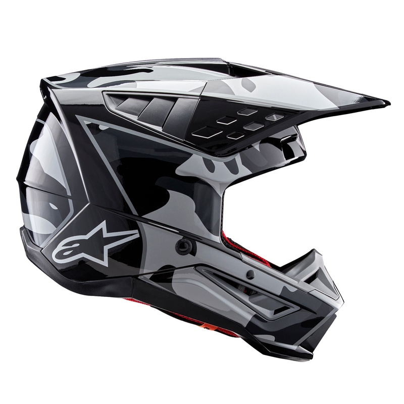 Alpinestars S-M5 Rover 2 motokrosa ķivere melnā un sudraba krāsā