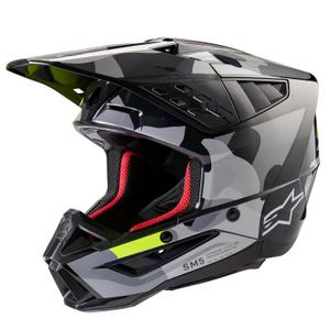 Alpinestars S-M5 Rover 2 motokrosa ķivere tumši pelēka-fluo dzeltena