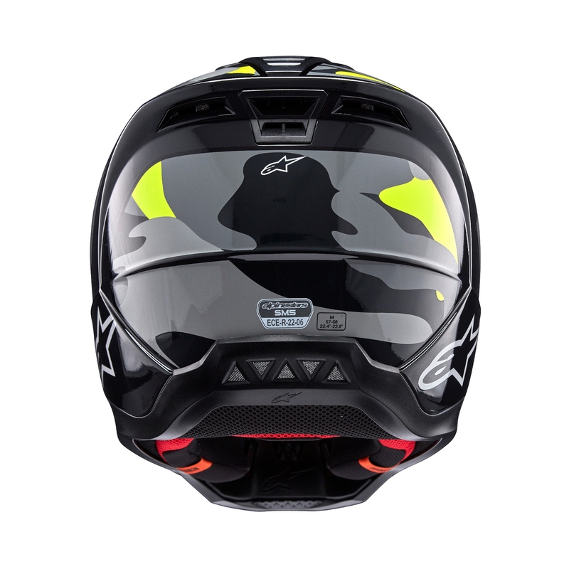 Alpinestars S-M5 Rover 2 motokrosa ķivere tumši pelēka-fluo dzeltena