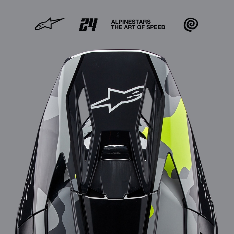 Alpinestars S-M5 Rover 2 motokrosa ķivere tumši pelēka-fluo dzeltena