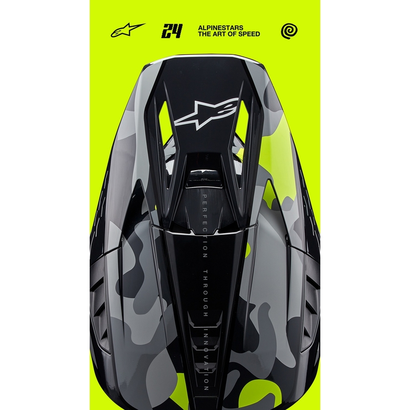 Alpinestars S-M5 Rover 2 motokrosa ķivere tumši pelēka-fluo dzeltena