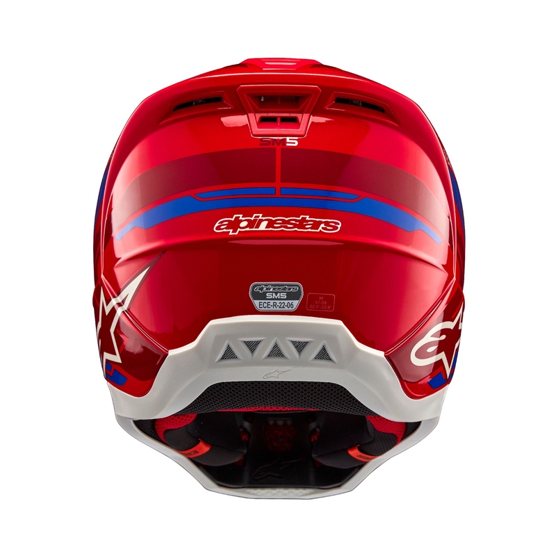 Alpinestars S-M5 Action 2 fluo sarkanzila motokrosa ķivere