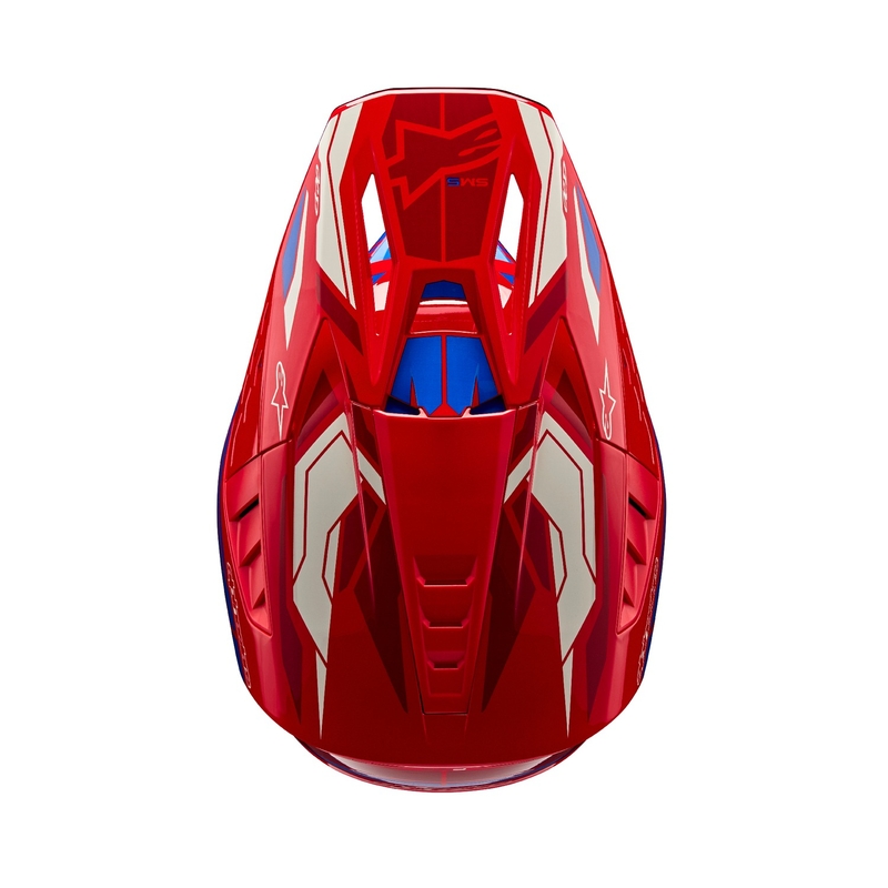 Alpinestars S-M5 Action 2 fluo sarkanzila motokrosa ķivere