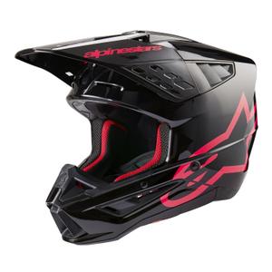 Alpinestars S-M5 Corp motokrosa ķivere melnā un rozā krāsā