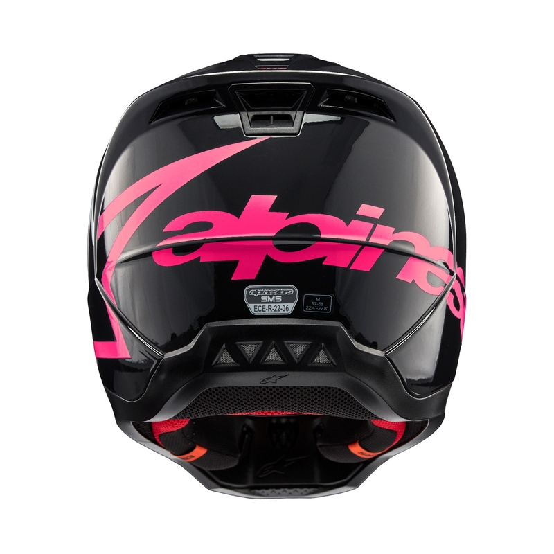 Alpinestars S-M5 Corp motokrosa ķivere melnā un rozā krāsā