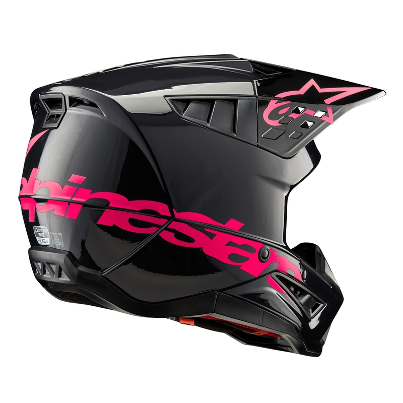 Alpinestars S-M5 Corp motokrosa ķivere melnā un rozā krāsā