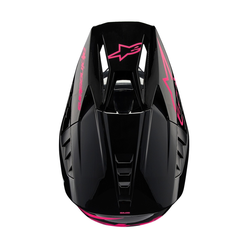 Alpinestars S-M5 Corp motokrosa ķivere melnā un rozā krāsā