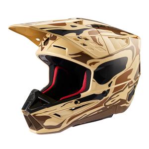 Alpinestars S-M5 Mineral motokrosa ķivere matēta tumši brūna kamuflāža krāsā