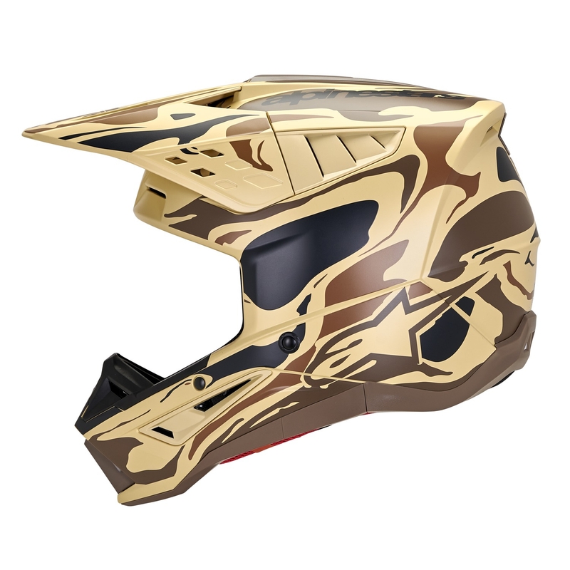 Alpinestars S-M5 Mineral motokrosa ķivere matēta tumši brūna kamuflāža krāsā