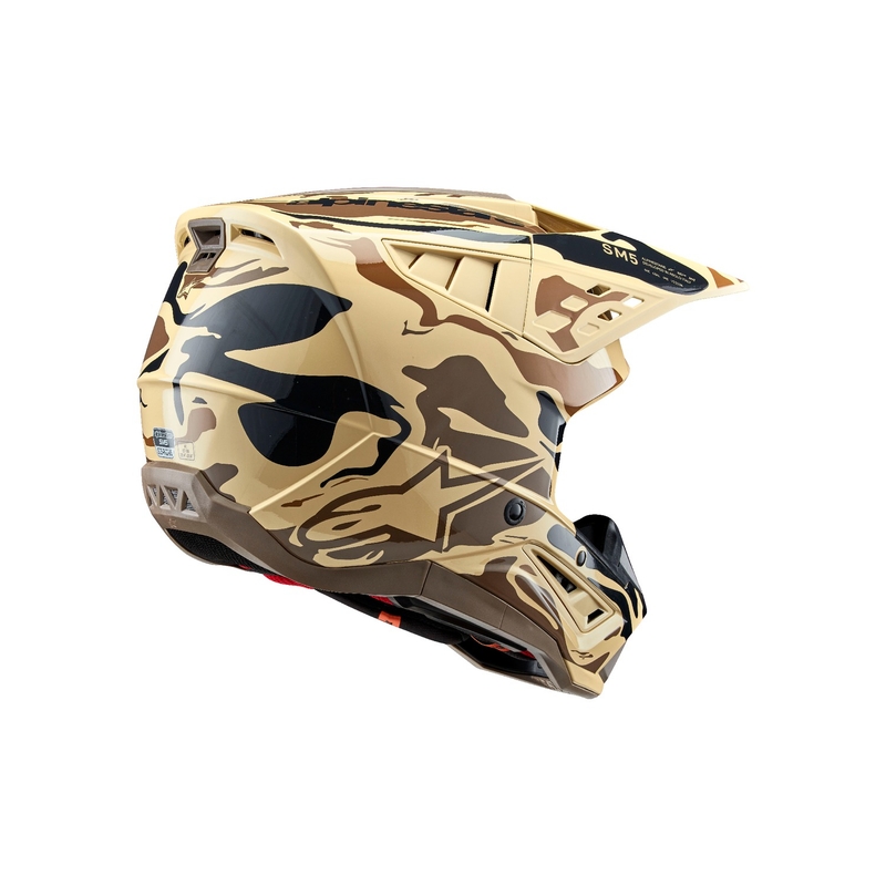 Alpinestars S-M5 Mineral motokrosa ķivere matēta tumši brūna kamuflāža krāsā