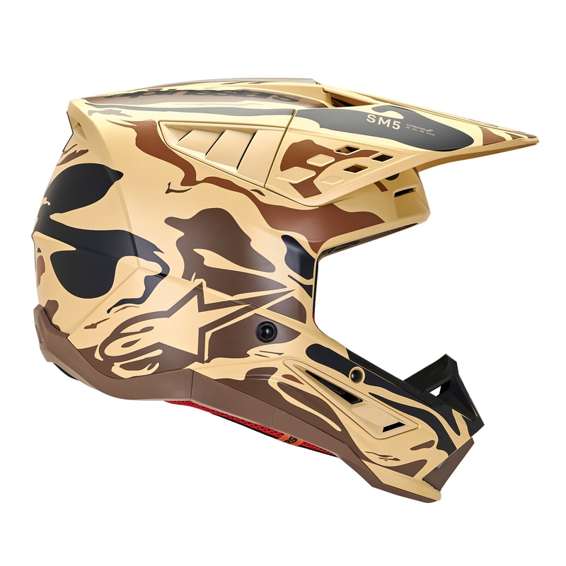 Alpinestars S-M5 Mineral motokrosa ķivere matēta tumši brūna kamuflāža krāsā