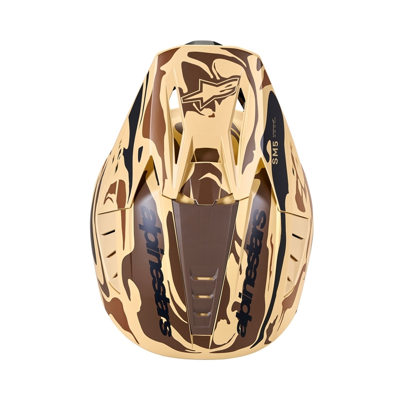 Alpinestars S-M5 Mineral motokrosa ķivere matēta tumši brūna kamuflāža krāsā
