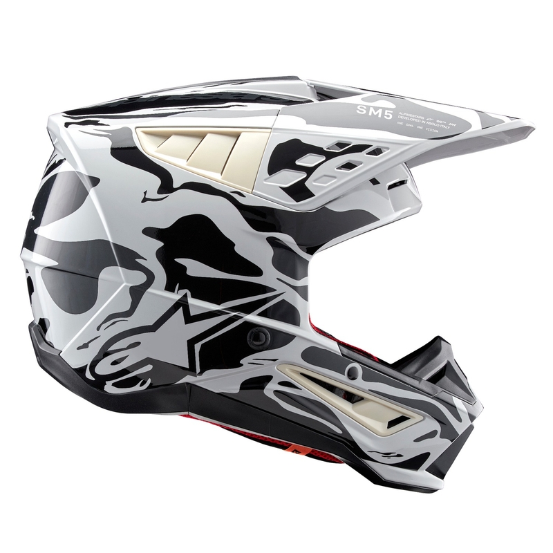 Alpinestars S-M5 Mineral grey camo motokrosa ķivere