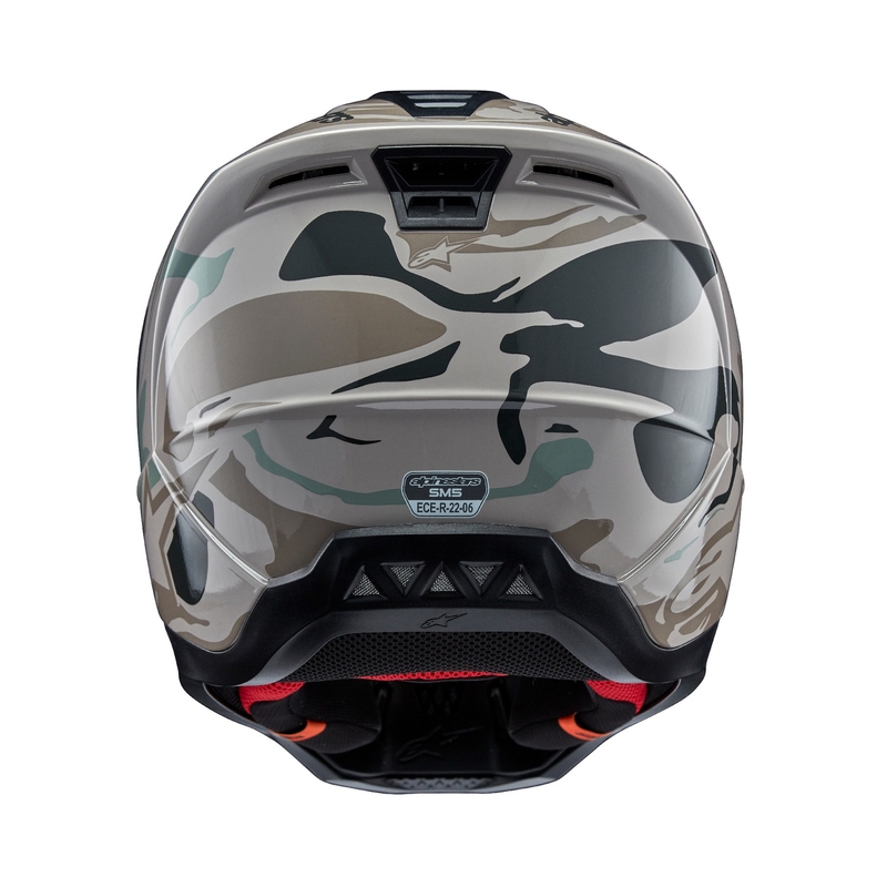 Alpinestars S-M5 Mineral pelēka-zaļa kamuflāžas motokrosa ķivere