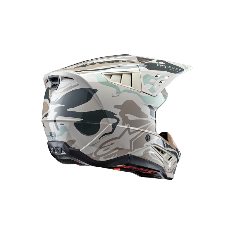 Alpinestars S-M5 Mineral pelēka-zaļa kamuflāžas motokrosa ķivere