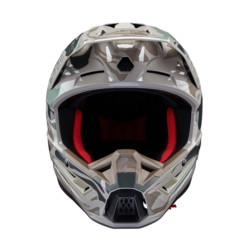 Alpinestars S-M5 Mineral pelēka-zaļa kamuflāžas motokrosa ķivere