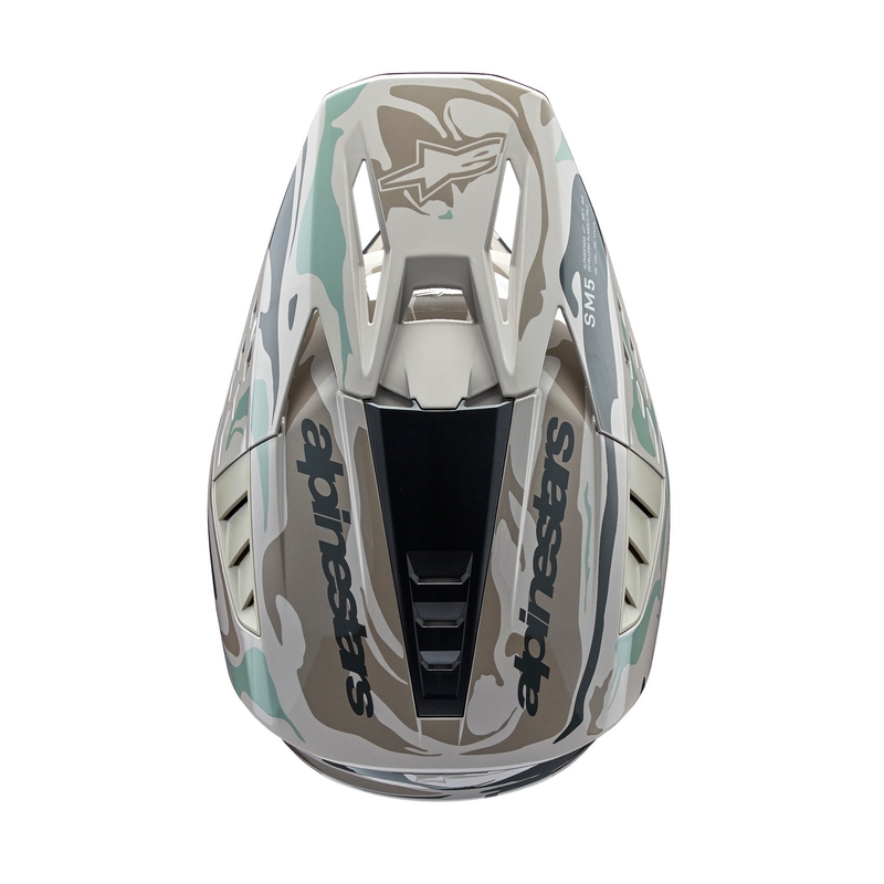 Alpinestars S-M5 Mineral pelēka-zaļa kamuflāžas motokrosa ķivere